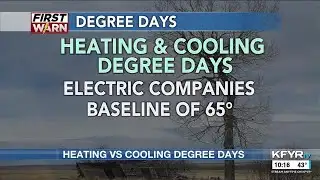 Heating versus cooling degree days