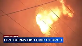 Heavy flames destroy North Philadelphia church