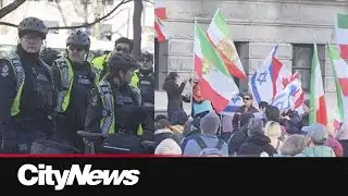 Heavy police presence as multiple protests converge on downtown Vancouver