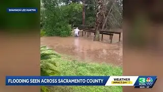 Heavy rain causes flooding and road closures in Sacramento
