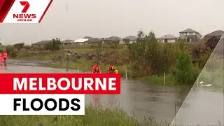 Heavy rain hits Melbourne before Cup day | 7NEWS