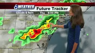 Heavy rain showers, t-storms expected