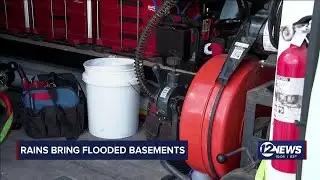 Heavy rains lead to flooded basements