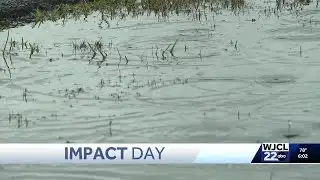 Heavy rains sweep Savannah streets on Sunday