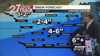 Heavy snow arrive Wednesday morning
