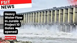 Heavy Water Flow In Jurala Project 10 Gates opened
