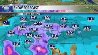 Heavy, widespread afternoon snow