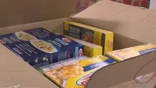 Helping those in need with emergency food boxes