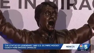 Herb Brooks statue unveiled at Lake Placid Olympic Center