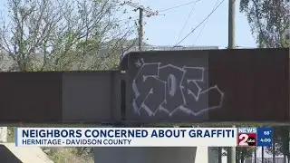 Hermitage neighbors concerned about graffiti