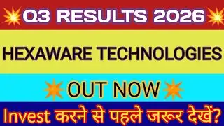 Hexaware Technologies Q3 Results🔴Hexaware Results🔴Hexaware Technologies Share Latest News🔴Hext Share