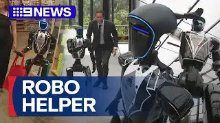 High-tech shopping robot helper lands at Sydney shopping centre | 9 News Australia