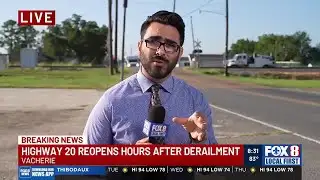 Highway 20 reopens hours after train derailment