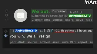 Hilarious Update to the r/Art Reddit Mod Meltdown