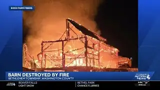 Historic barn in Washington County destroyed after massive fire breaks out