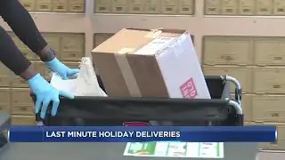 Holiday delivery drivers work overtime to ensure last-minute packages arrive