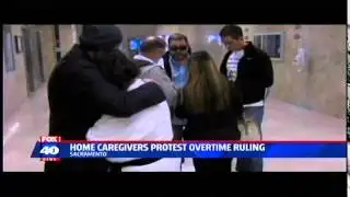 Home caregivers protest overtime ruling