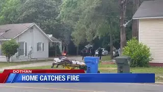 Home catches fire in Dothan