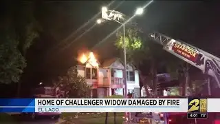 Home of Challenger widow damaged by fire