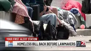 Homeless bill criminalizing encampments on public property is back before lawmakers
