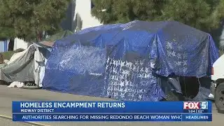 Homeless Encampment Returns Day After Cleanup