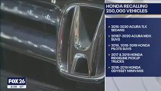 Honda issues recalls for Acura