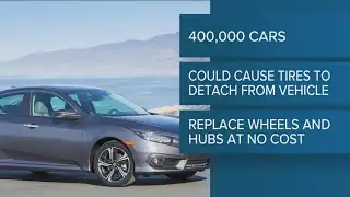 Honda recalling more than 400,000 vehicles because wheels can come off