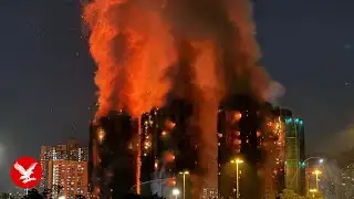Hong Kong: At least four dead as fire engulfs apartment blocks