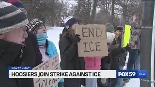 Hoosiers join in strike against U.S. Immigration and Customs Enforcement