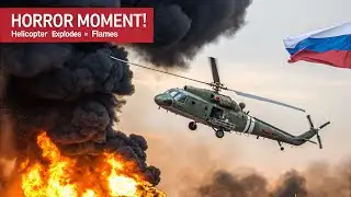 Horror moment Russian helicopter loses tail before crashing in flames with four 