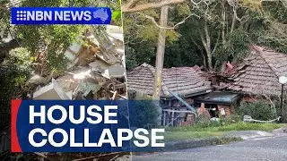 House collapses while danger zone is expanded | 9 News Australia
