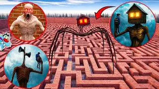 HOUSE HEAD vs SCP-096 vs SIREN HEAD In Garry Mod!