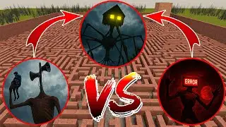 HOUSE HEAD VS SIREN HEAD VS ERROR HEAD In Garry