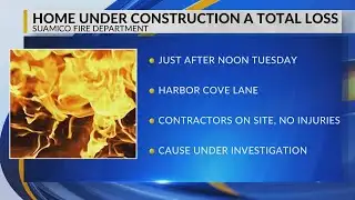 House under construction in Suamico a complete loss after massive fire