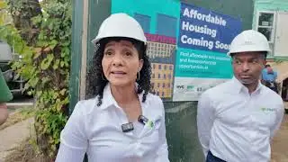 Housing officials tour modular homes in construction on Staten Island