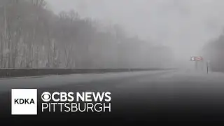 How are road conditions around Pittsburgh after snowstorm?