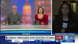 How do Evergy utility crews prepare for winter storms?