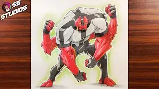 How To Draw Four Arms From Ben 10 | Ben 10 Color Pencil Drawing