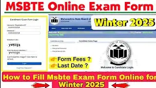 How to fill Msbte Exam Form MSBTE Winter 2025 Msbte Exam Form Filling Live Demo