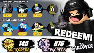 HOW TO GET CREW & SOLO CREDS AND REDEEM THEM FOR ALL PRIZES! (ROBLOX THE TAKEOVER EVENT)