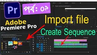How to Import File & Create Sequence | Class 02 | Premiere Pro Bangla Tutorial | Learn Ally