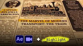 How to Make a News Paper Highlight Effect | 3D Camera animation | After Effects