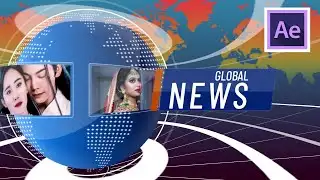 How to Simply Create a Globe Broadcast News Intro || After Effect Tutorial