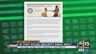 How to tell if Social Security email is real