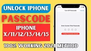 How To Unlock iPhone X/11/12/13/14/15 Passcode Without Computer And Face id 100% Working 2024