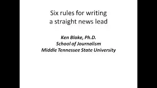 How to write a straight news lead.avi