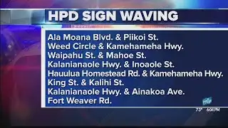 HPD sign waving for safety