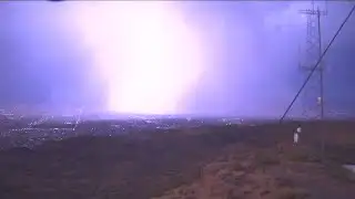 Huge bolt of lightning over Phoenix