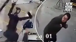 Humanoid robot attacks workers on factory floor