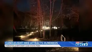 Hundreds attend candlelight hike